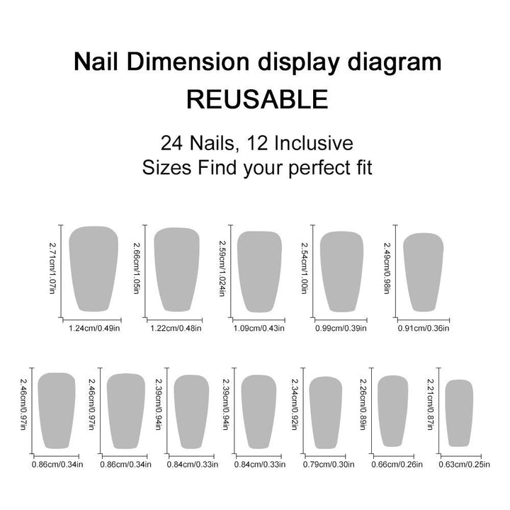 Artificial nails with bee and flower design Kalsten