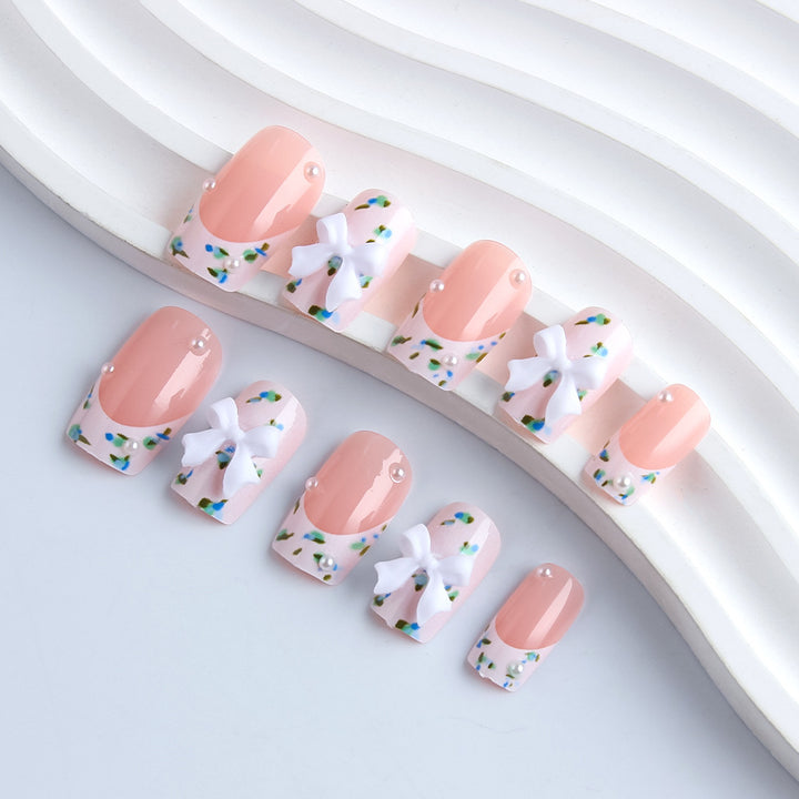 Floral Textured Press-On Nail Art Kalsten