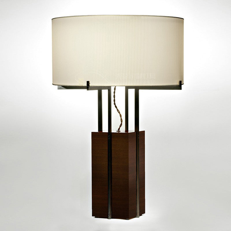 Modern Wooden Table Lamp with Unique Shade
