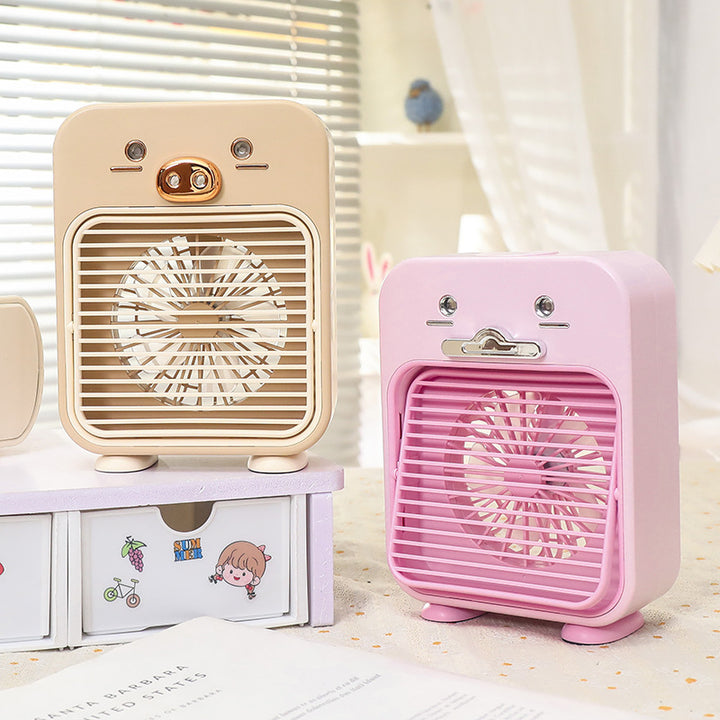 Ladies Funny Mini Table Fan with USB Connection and Flexible Tilt Kalsten