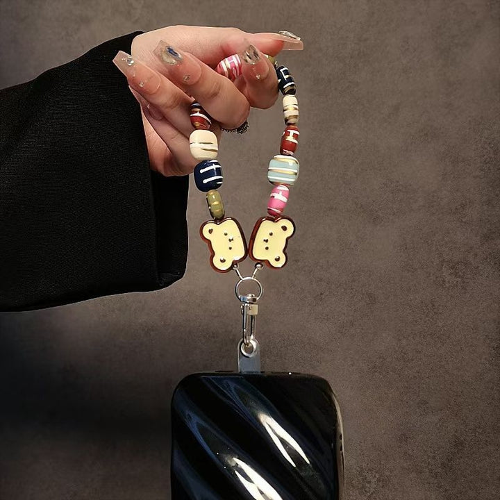 Whimsical Bear-Themed Beaded Keychain Kalsten