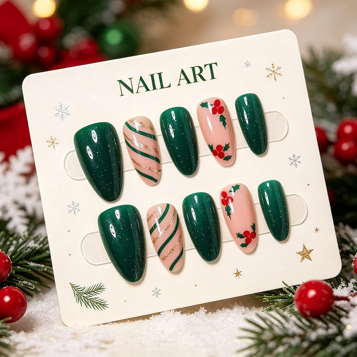 Festive Holiday Nail Art Wraps Kalsten