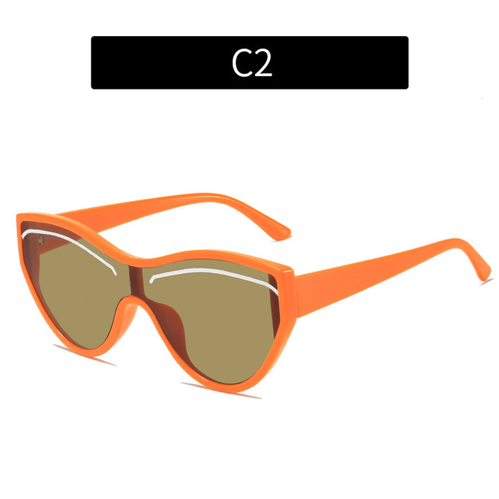 Futuristic Geometric Shield Sunglasses  1787664419