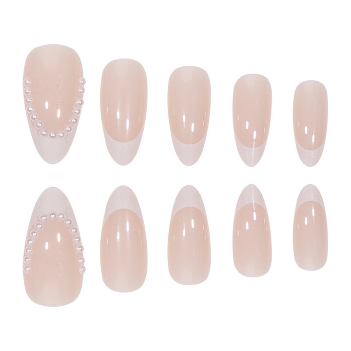 Artificial nail set with elegant tips and pearl decorations Kalsten