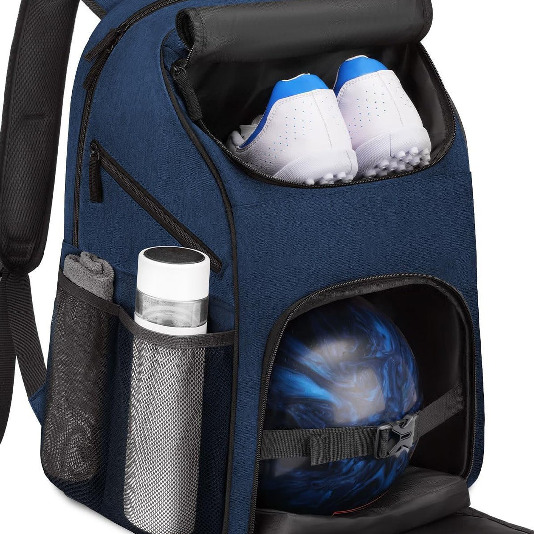 Unisex Sporty Backpack with special compartments for shoes and bowling ball Kalsten