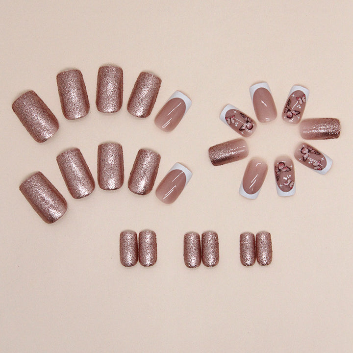 Decorative Butterfly and Glitter Nail Art Kalsten