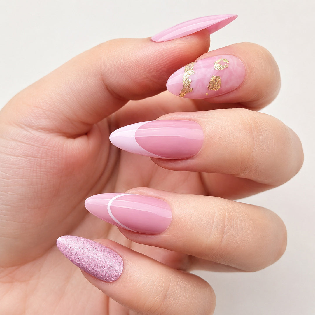 Premium Nail Art Set with Glitter and Flower Pattern Kalsten