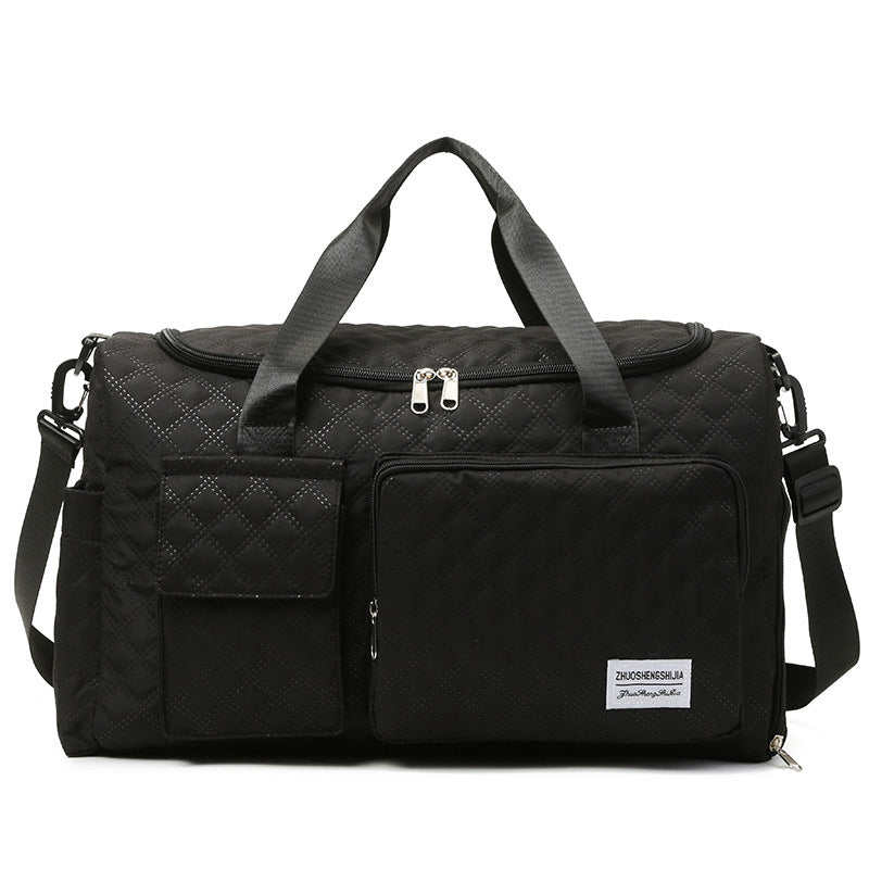 Quilted Multi-Compartment Sports Travel Duffel Bag Kalsten