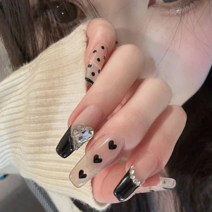 Artistic Heart and Gem Press-On Nail Set