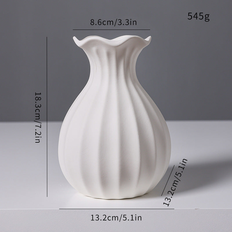 Elegant Woven Ceramic Flower Vase