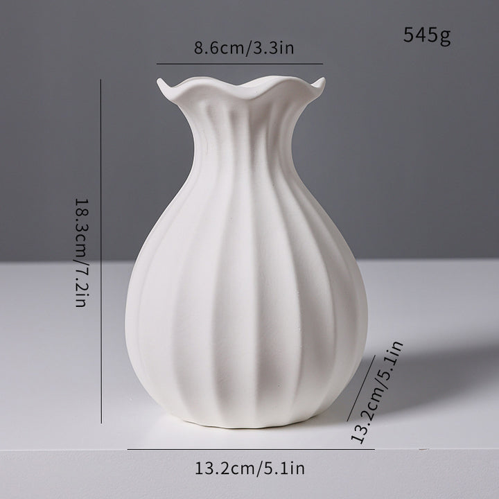 Elegant Woven Ceramic Flower Vase