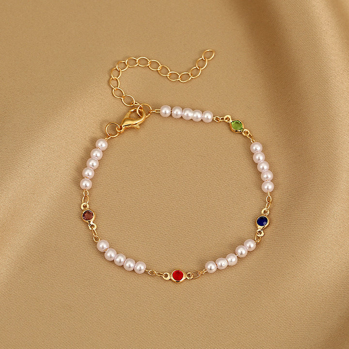 Butterfly and Daisy Charm Anklet Kalsten