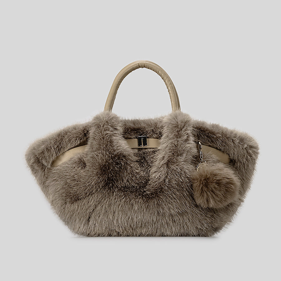 Plush Faux Fur Handbag