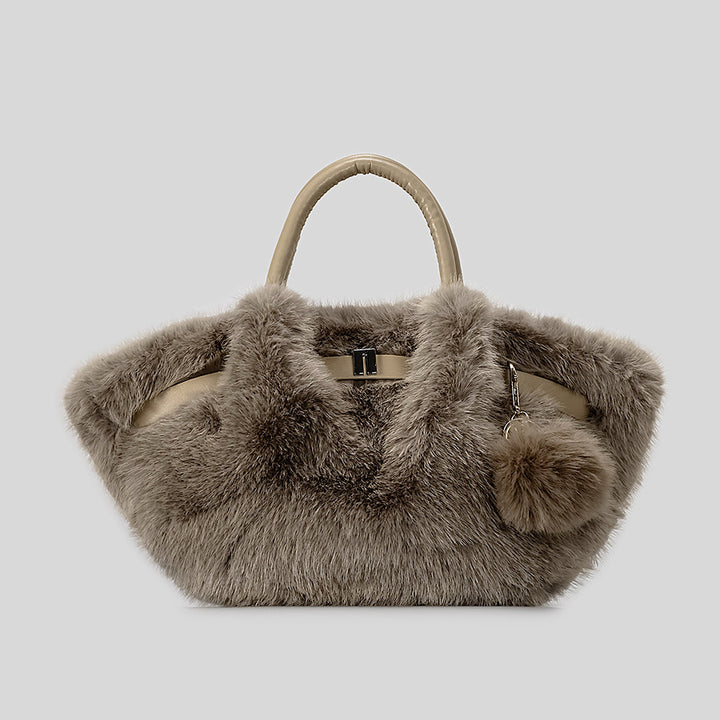 Plush Faux Fur Handbag
