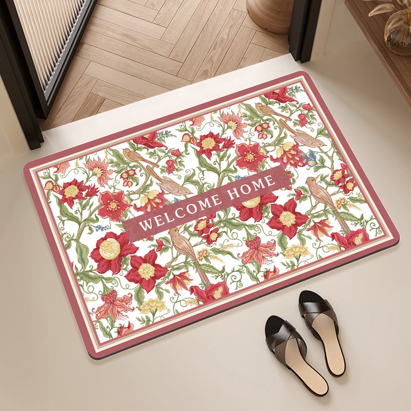 Stylish Floral Patterned Comfort Bath Mat Kalsten
