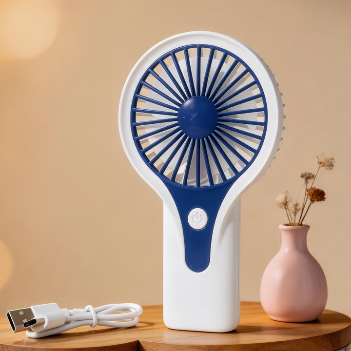 Portable USB Hand Fan with Ergonomic Handle and Variable Speed Control Kalsten