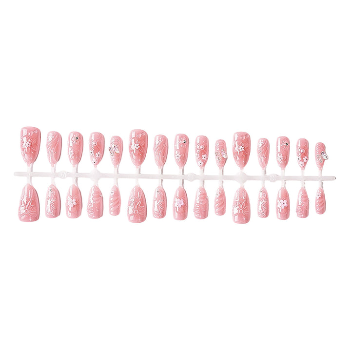 Decorative Floral Press-On Nail Art Set Kalsten