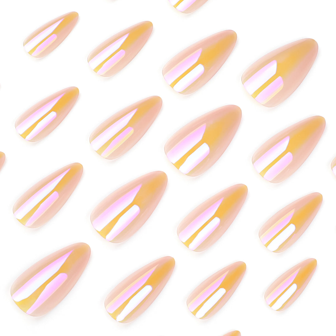 Stylish and shimmering nail extensions Kalsten