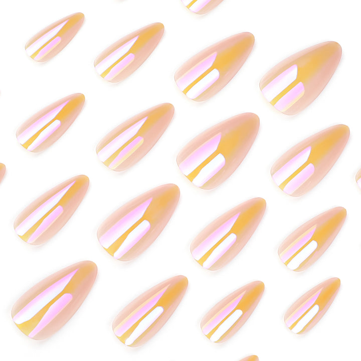 Stylish and shimmering nail extensions Kalsten