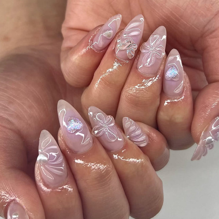 Artful lace nails with elegant decoration Kalsten