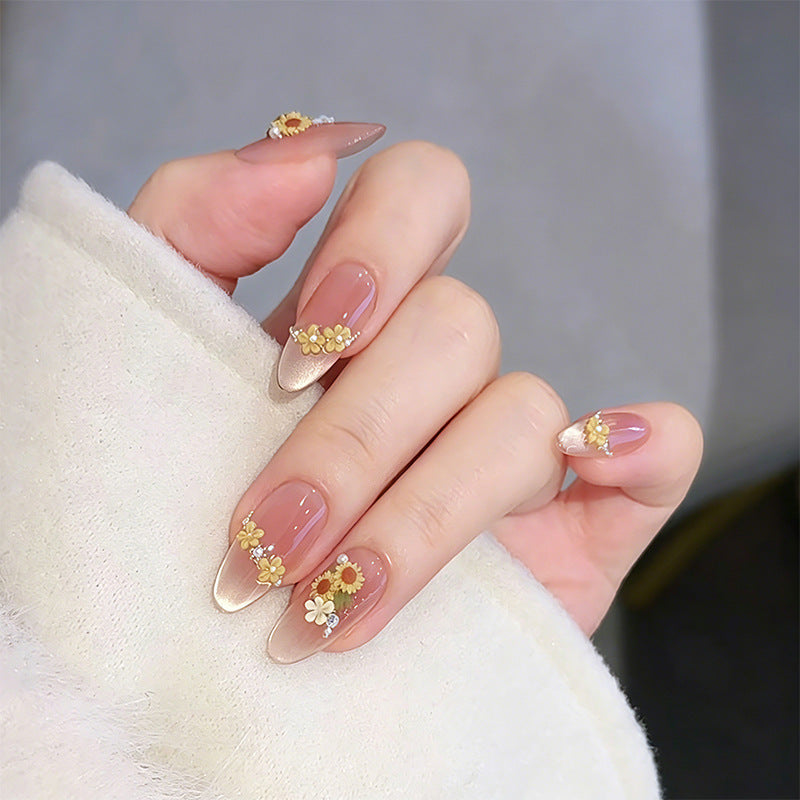 Artificial nail set with sparkling glitter accents Kalsten