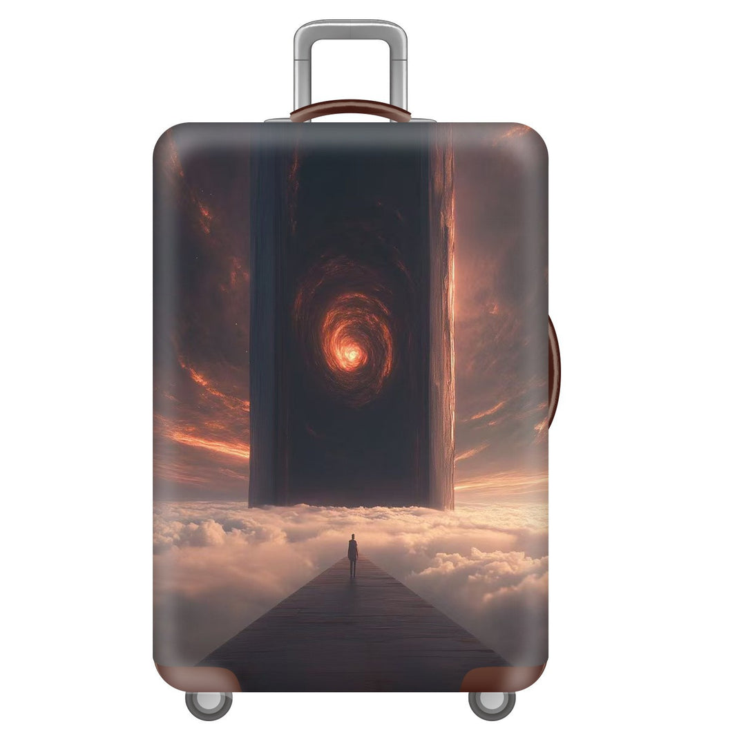 Unisex nano elastic suitcase cover with starry sky city motif, stretch protective cover for trolley luggage Kalsten