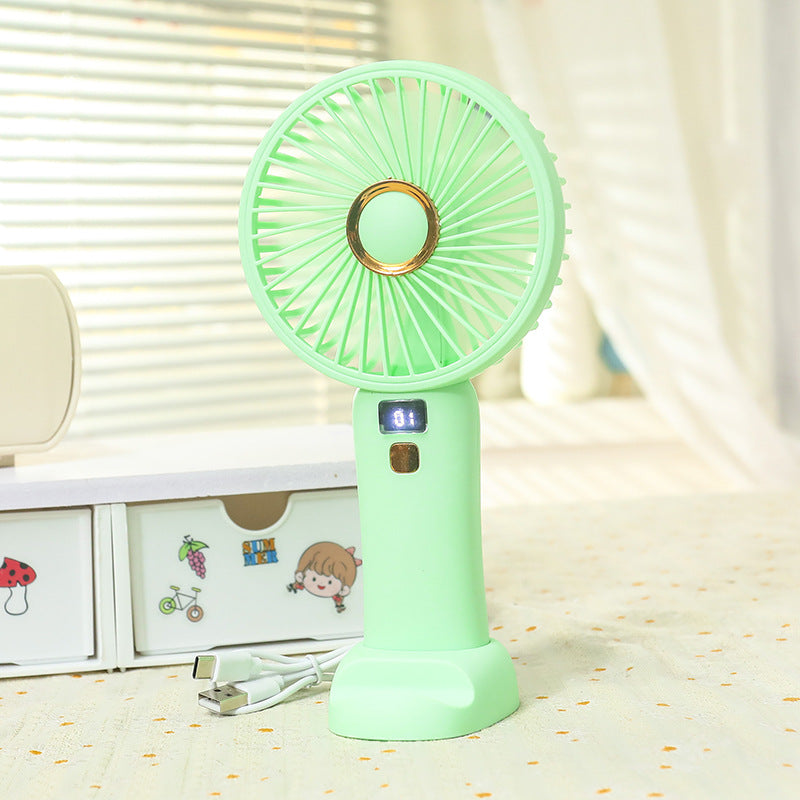 Ladies Portable USB Handheld Fan with Digital Speed Control Kalsten