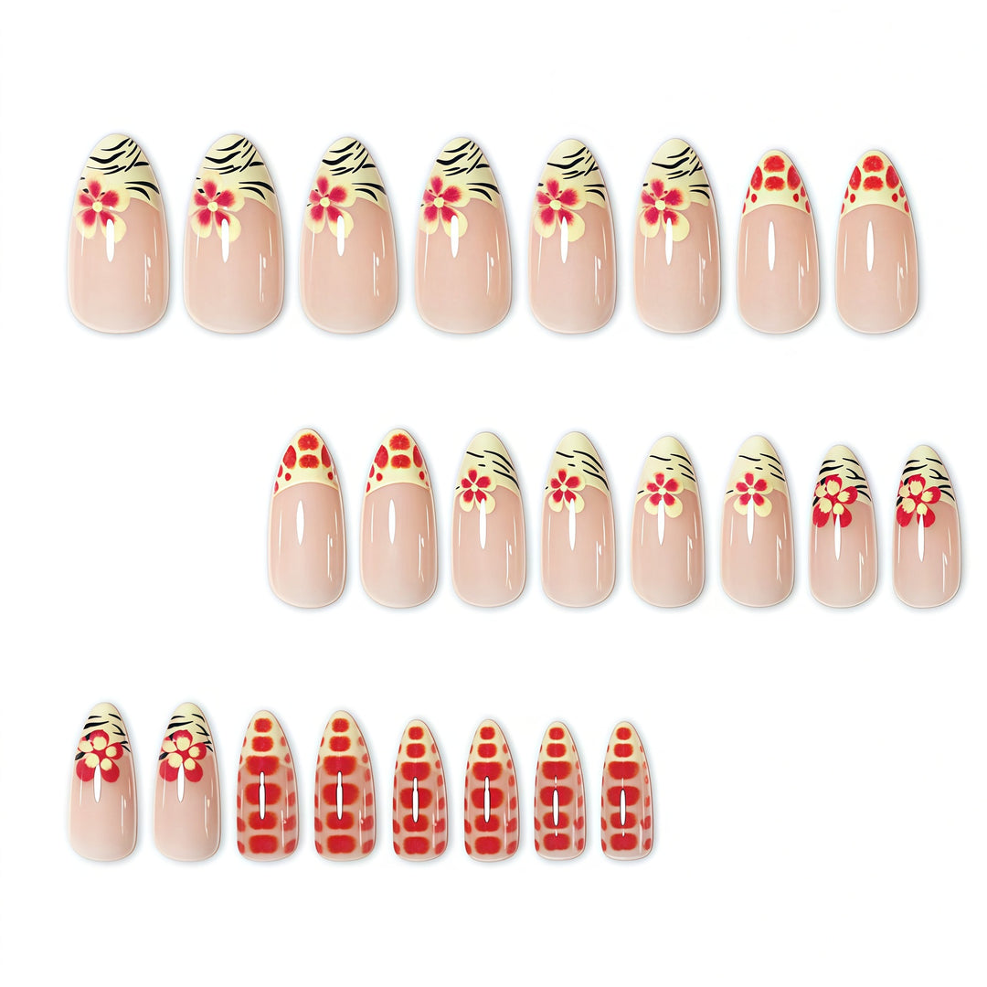 Artistic Floral Design Press-On Nail Extensions Kalsten