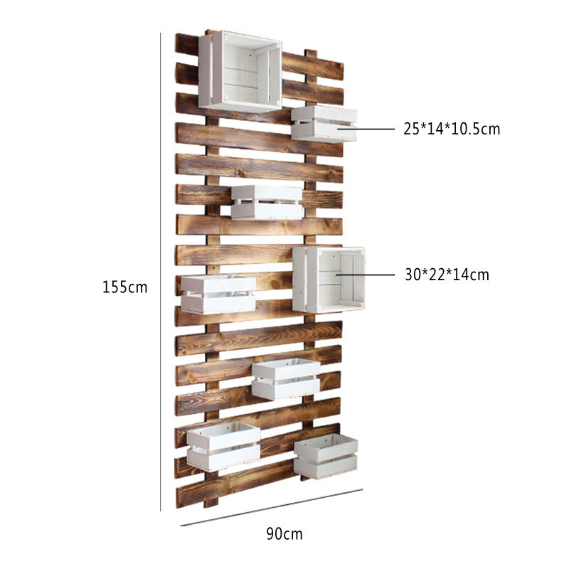 Wall shelf system with integrated storage boxes Kalsten