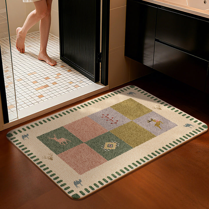 Decorative Star-patterned Bath Mat Kalsten