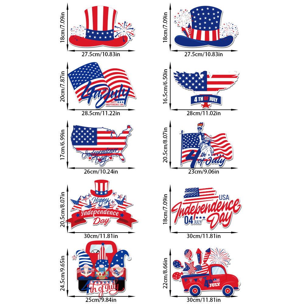 Unisex nan patriotic hanging decoration set with multi-part USA motifs for door and window Kalsten