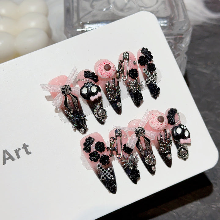 Gothic Themed Decorative Press-On Nail Art Set