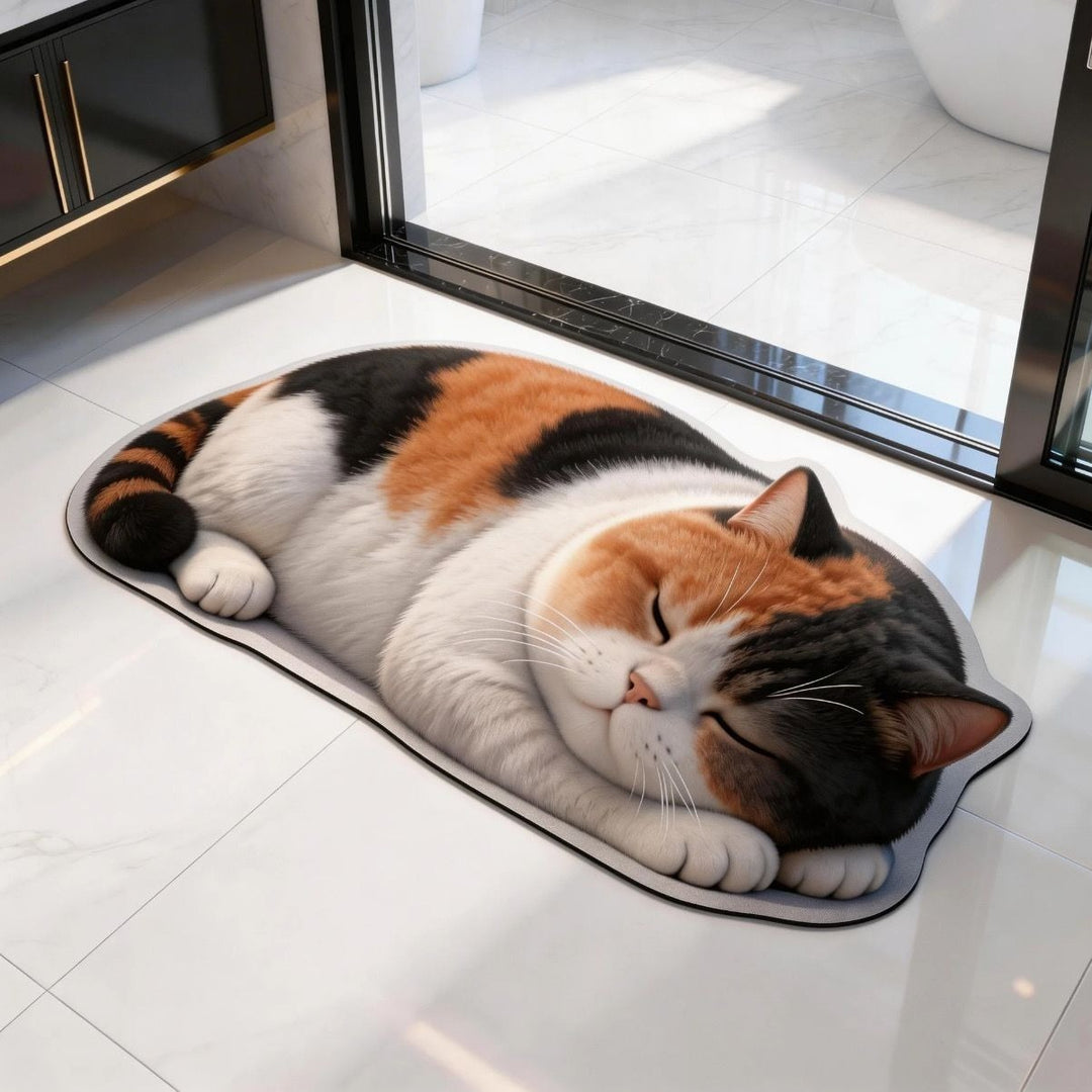 Cat-Shaped Area Rug