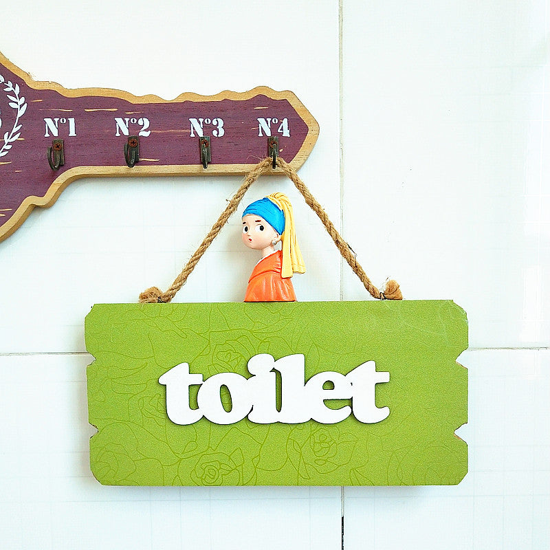 Decorative Wooden Bathroom Symbol