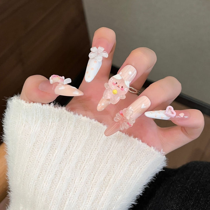 Whimsical 3D Character-Themed Press-On Nail Set Kalsten