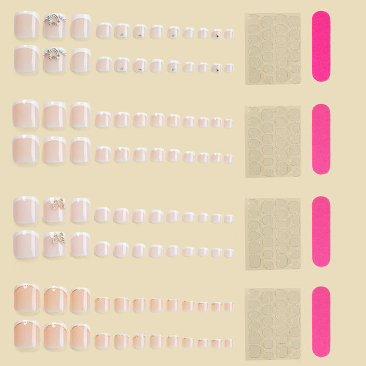 Elegantly Styled French Tip Nail Art Set Kalsten