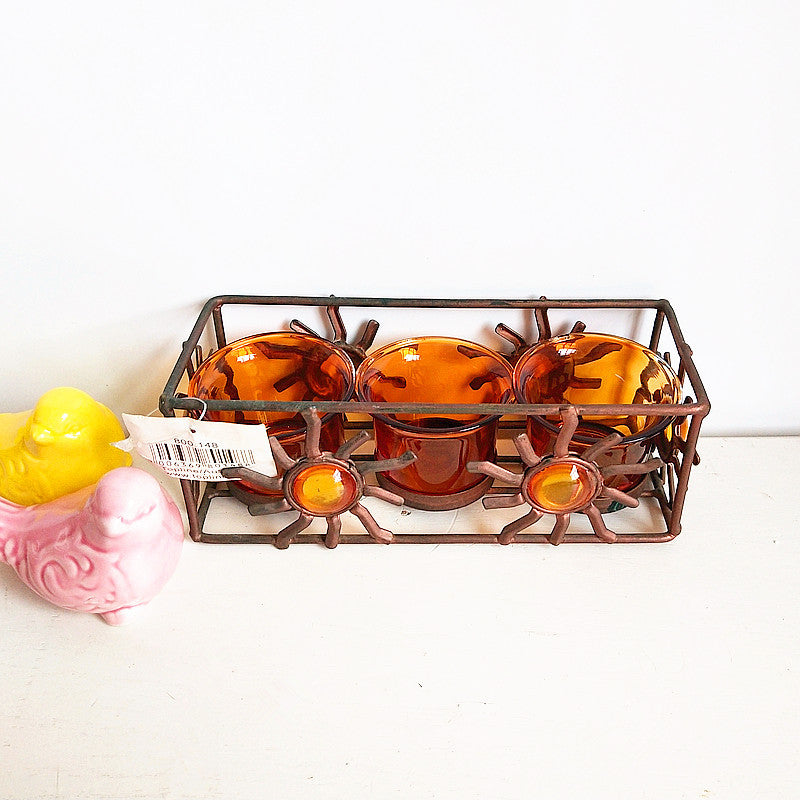 Decorative Glass Candle Holder Set