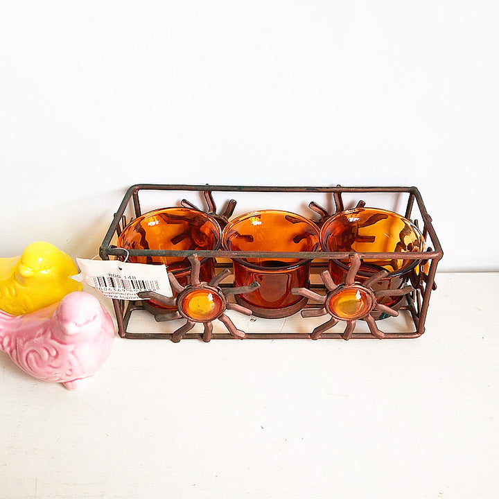 Decorative Glass Candle Holder Set