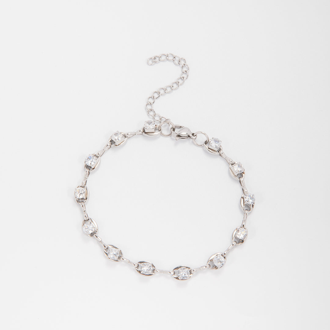 Elegant Gemstone Accent Link Bracelet Kalsten
