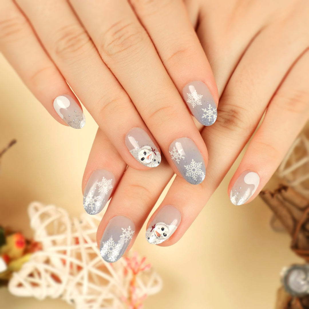 Artful Nail Extensions with Glitter and Rhinestone Embellishments Kalsten