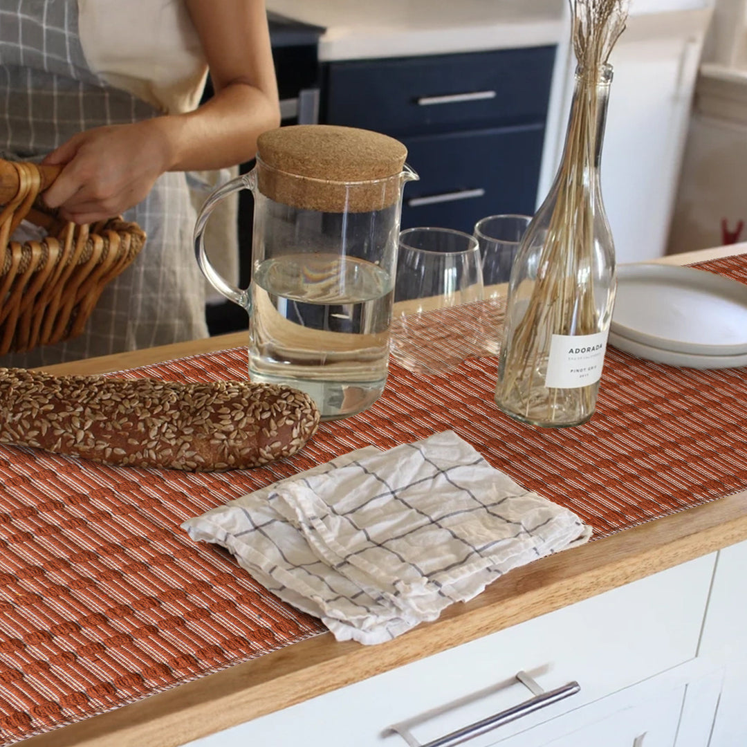Coarse woven scarf made of cotton-linen with fringes Kalsten
