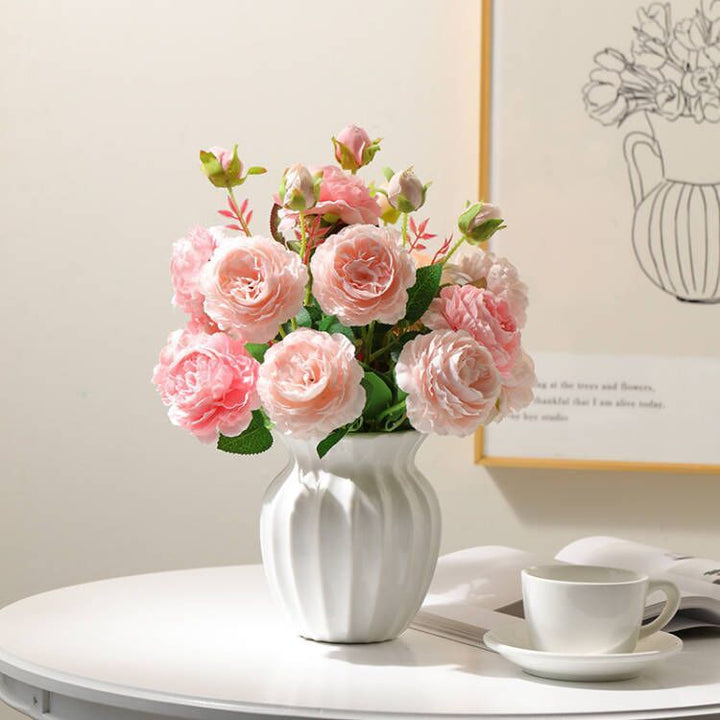 Elegant Faux Rose Floral Arrangement