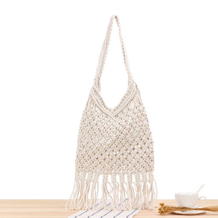 Macramé Crossbody Bag with Fringes Kalsten