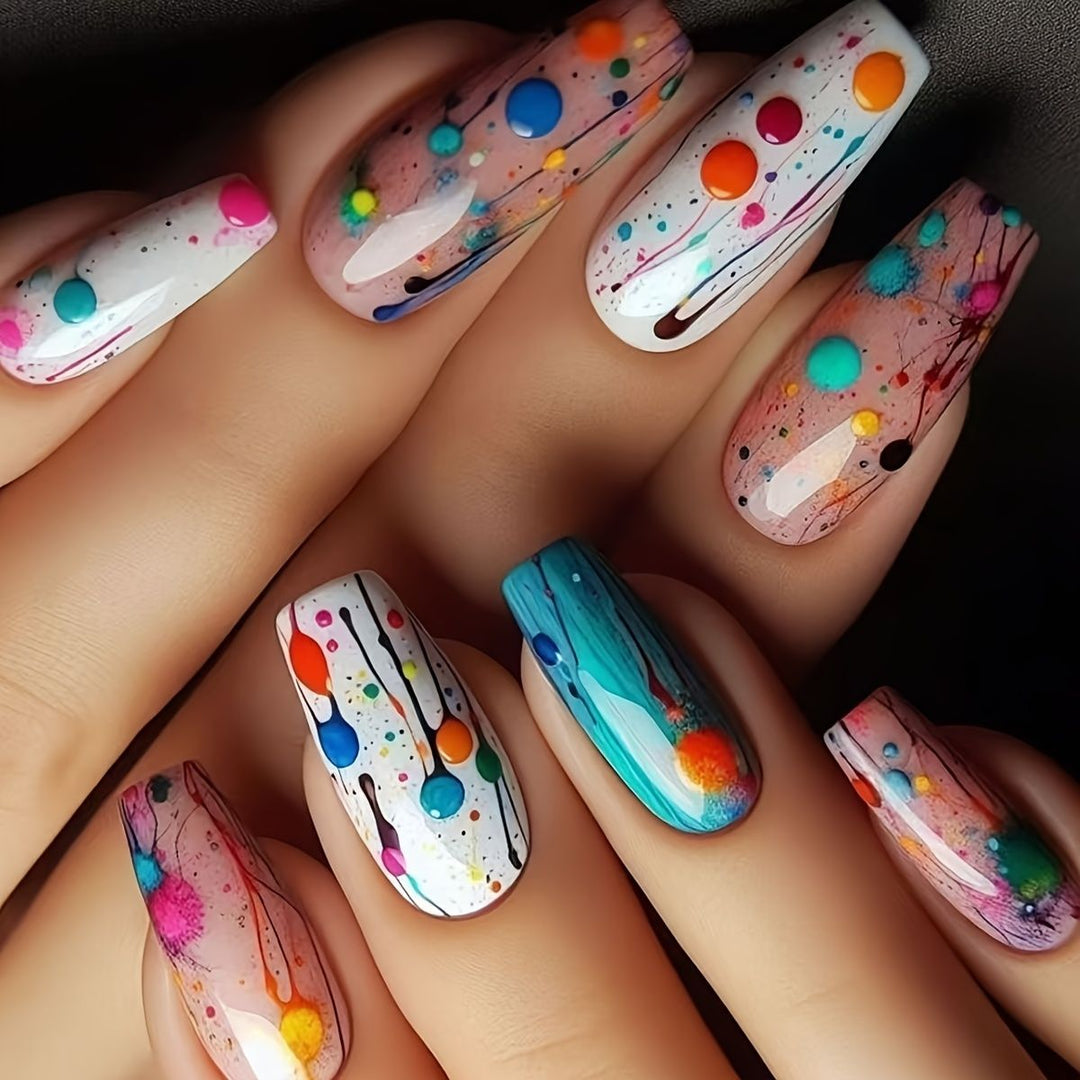 Floral Art Acrylic Nail Set Kalsten