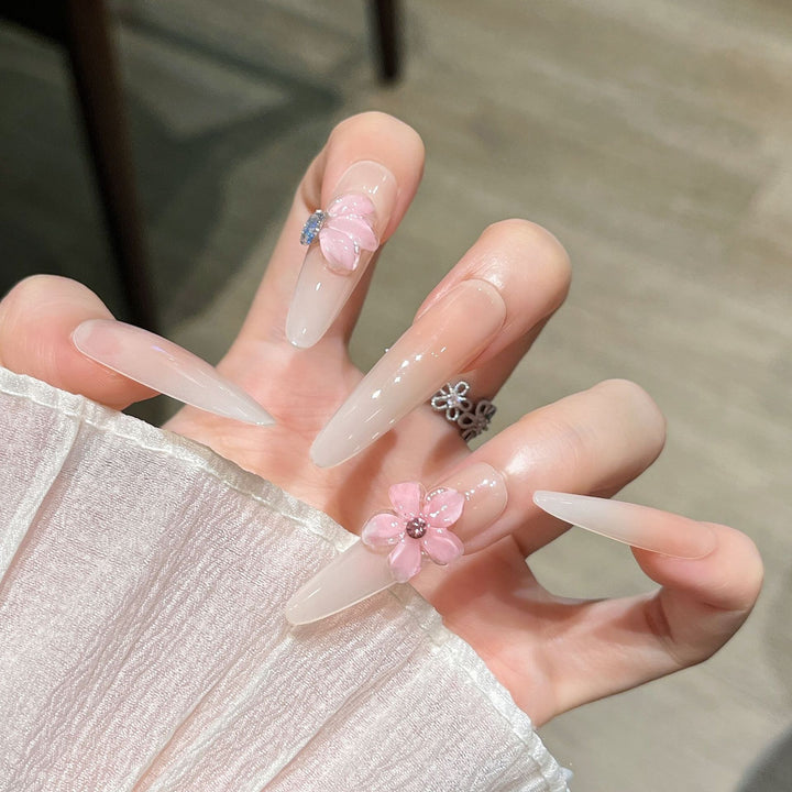 Floral-Design Press-On Nail Extensions Kalsten