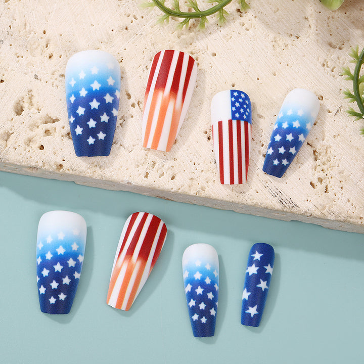 Patriotic style artificial nails Kalsten
