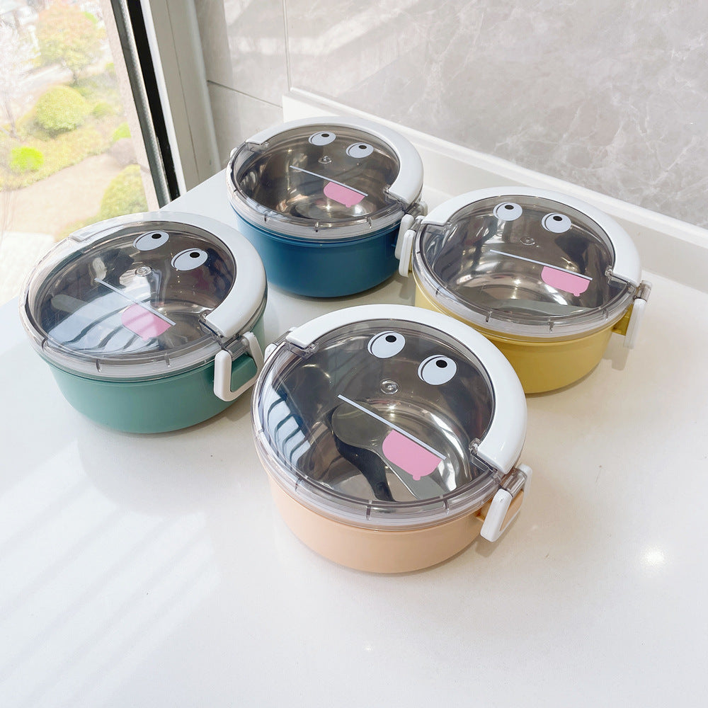 Playful Cartoon Face Food Storage