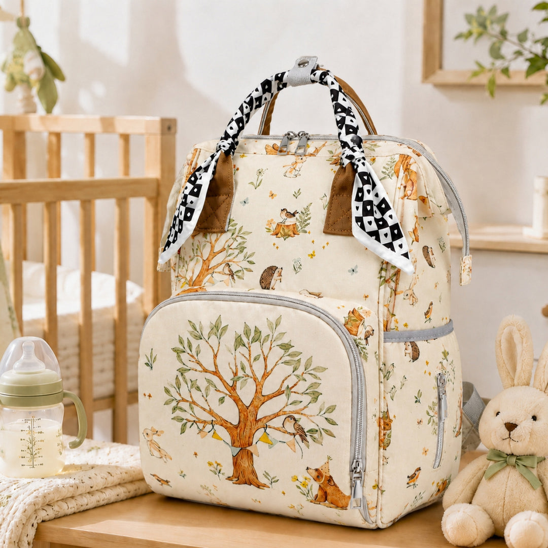Floral Print Multi-Functional Diaper Backpack Kalsten