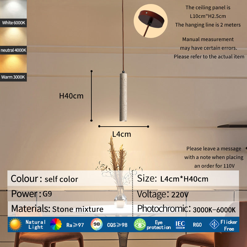 Stone Mixture Pendant Light