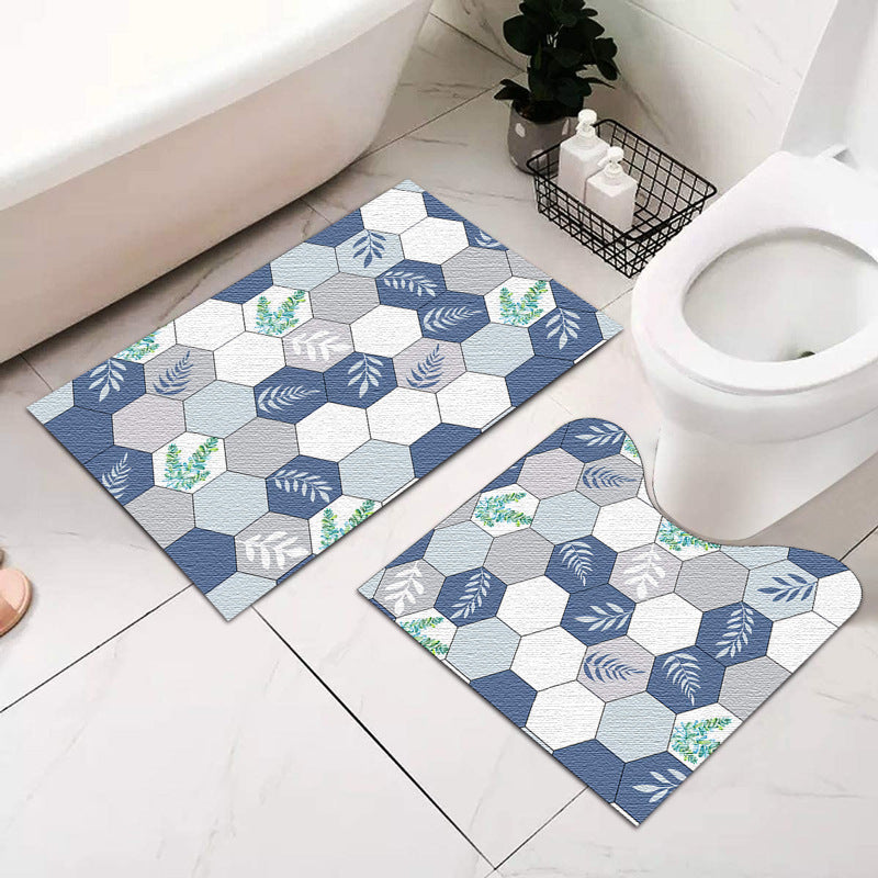 Abstract Geometric Bath Mat Set